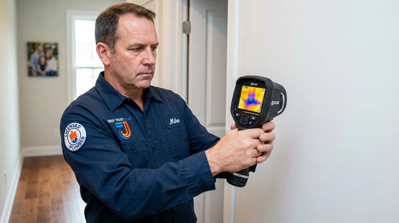 Thermal imaging leak detection by Johns Plumbing LLC in Ocean View